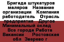 Бригада штукатуров-маляров › Название организации ­ Компания-работодатель › Отрасль предприятия ­ Другое › Минимальный оклад ­ 1 - Все города Работа » Вакансии   . Ростовская обл.,Зверево г.